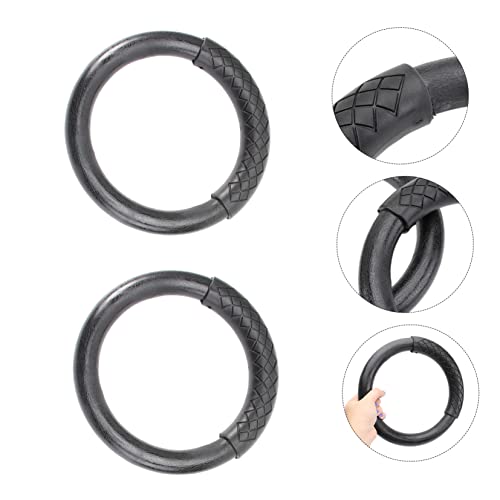 Anillas de Gimnasia para Ejercicio Fitness Negro miniatura 4