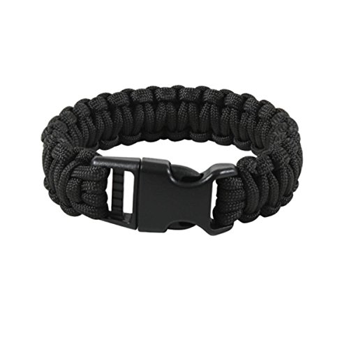 Rothco Deluxe Paracord Bracelet, Black, 8'' Size
