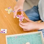 Melissa & Doug Created By Me! Paint & Decorate Your Own Wooden Magnets 3-Pack – Butterflies, Hearts, Flowers Craft KitsKids Craft Kits, Great Activity for Rainy Days and Party Favors, Ages 4+