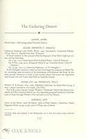 The enduring desert;: A descriptive bibliography, B0006BTQCQ Book Cover