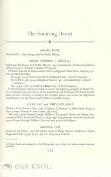 Hardcover The enduring desert;: A descriptive bibliography, Book