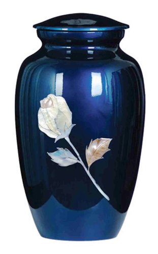Star Legacy Inlayed Blue Pearl Rose Urn, Large/Adult