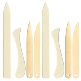 OhebEsx Falzbein für Papier, 8-teiliges Buchbinder Set Mit Geraden & Gebogenen Falzmessern, Imitiertes Knochenmaterial, Ideal Für Buchbinden Papierverarbeitung Kreativprojekte