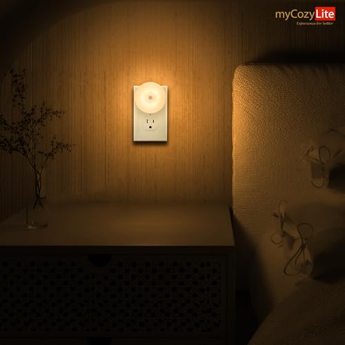 Image of Motion Sensor Night Light, 2 Pack Motion Activated Night Light Plug in, Automatic ON OFF, 3200K Warm Hue, LED Nightlights Plug into Wall, for Bathroom, Kitchen, Bedroom, Kids room, Hallway, Stairway