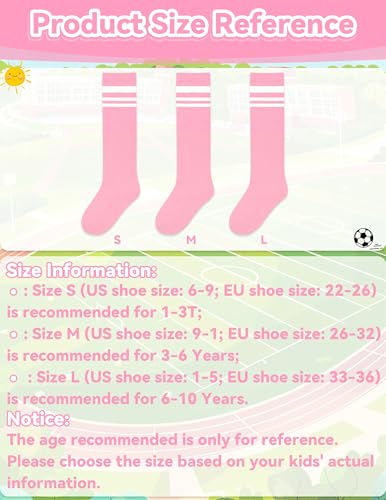 Image of Olreco Kids Soccer Socks Toddler Baseball Socks 3D Heel Youth Softball Sock for Girls Boys Football Accessories Cotton