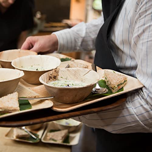 Naturally Chic Palm Leaf Plates - 9X6 Inch Rectangle Sushi Plate - Bamboo Plates Disposable, Eco Friendly, Disposable, Compostable And Biodegradable Plates For Weddings, Parties - 25 Pack #TOP5