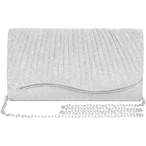 BAIGIO Sparkly Evening Clutch Bag for Women Cover