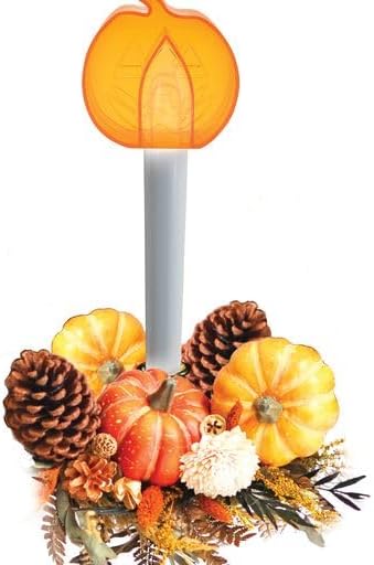 Miniatura 2 de Jokari Paquete de 4 velas de calabaza con clip para velas eléctricas, con pilas o con energía solar. Convierte la luz sin llama de tamaño estándar