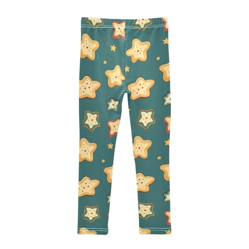 ZZKKO Girls Leggings Christmas Cookies Toddler Girls Clothes Leggings for Girls Toddler Girls Leggings 3-4T2