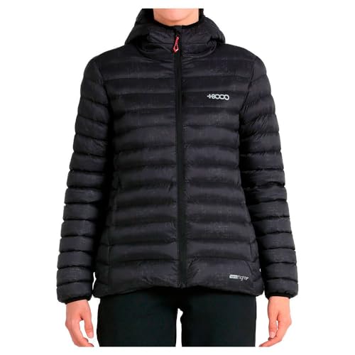 +8000 Guayma Negro Anorak Mujer chaqueta de montaña ligera y abrigo deportivo