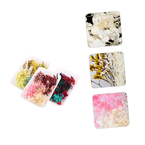 KJHBV 3 Pacotes Kit De Flores Kit De Manicure Velas Fazendo Flores Flor Prensada Artesanal Folhas Se