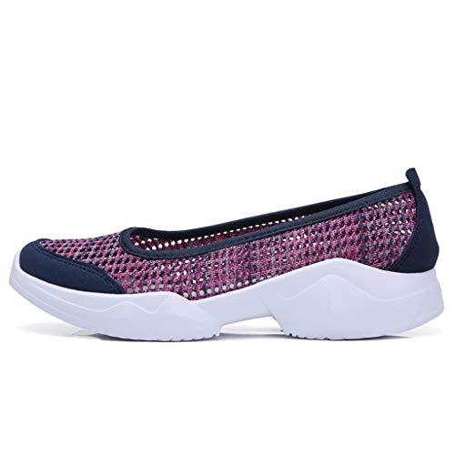 Shoes For Women For Work In Office Womens Running Shoes Ladies Slip-On Walking Tennis Sneakers Light Breathable Casual Soft Sole Mesh Workout Sports Shoes Platform Loafersfor Women Hot Pink #TOP6