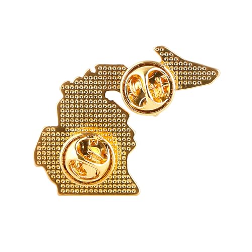 Image of State Shaped Map Lapel Metal Pin Enamel Brooch Keepsake Beautifully Designed for Backpack Hat