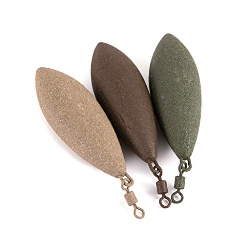 VAILANG Pêche Plomb Plomb Poids Poids Forme Ovale Pivotant Tackle Carpe Laisse Accessoires 71g / 85g / 99g / 127g / 142g Sinker 71g