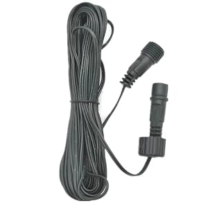 Waterproof 10M 33Feet Extension Cable for Fairy Lights. Two Pins Works with Most String, Net and Icicle Lights