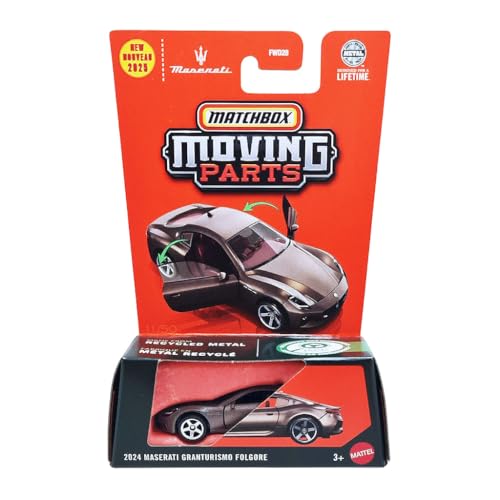 Image of Hot Wheels Match Box Moving Parts 2024 Maserati Granturismo Folgore for 3 Years & Above (Brown)