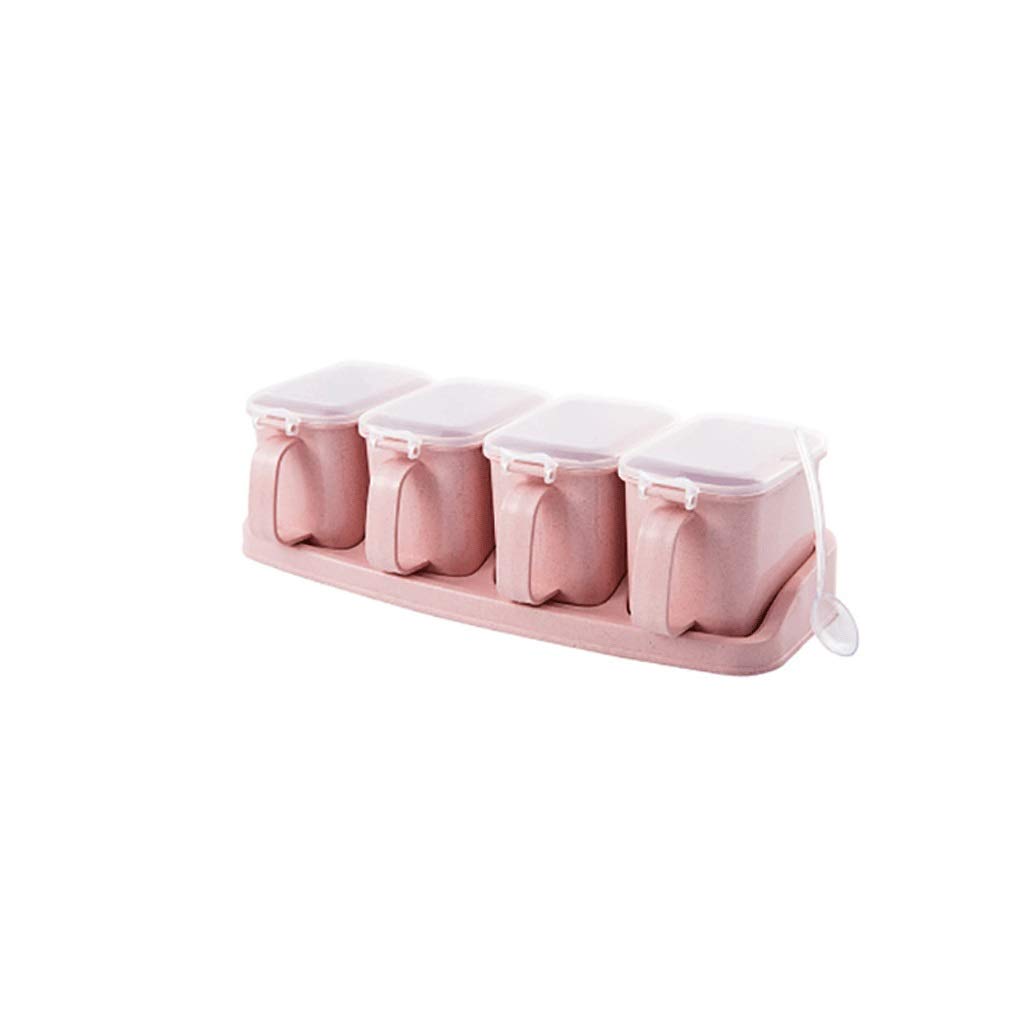 IANSHFKN Seasoning Box Pepper Spice Shaker Salt Transparent PP Kitchen Cruet Condiment Bottle Jars Storage