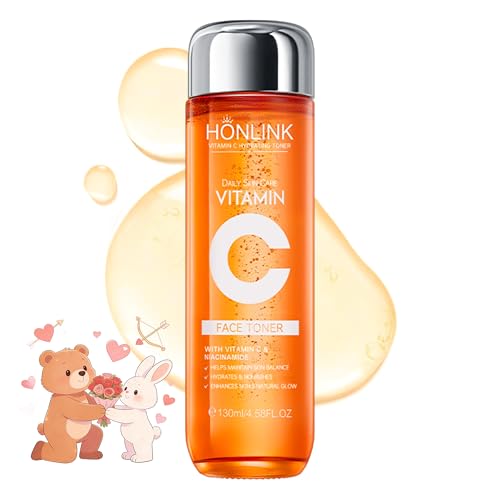 Vitamin C Hydrating Face Toner 130ml, Gentle Daily Toner with Niacinamide & Hyaluronic Acid,...