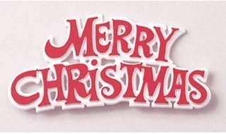3 x Merry Christmas Red / White Motto Cake Decoration