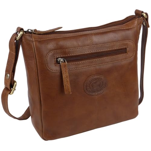 Sac à bandoulière zippé femme Crown Range petit sac à main noir réglable