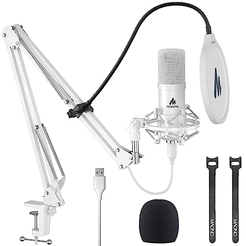 Maono Au-A04 Condenser USB Microphone Kit (White)