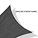 SUNNY GUARD Sun Shade Sail 6.5/8/10/12/16/20 Rectangle UV Block Sunshade for Backyard Yard Deck Patio Garden Outdoor Activities and Facility,10' x 13' Charcoal(We Make Custom Size)