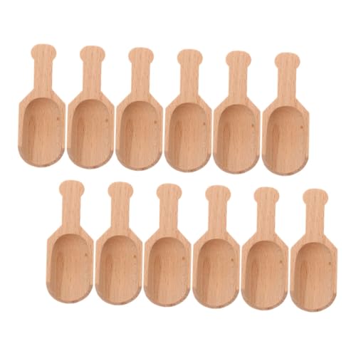 Veemoon Smooth Round Edges Wooden Teaspoons Spice Mini Spoons for Kitchen Gadgets