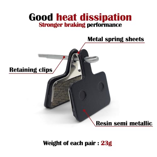 Blingkingdom BK-10B47 4 Pairs Bicycle Disc Brake Pads, Resin Brake Pads Replacement thumb #1