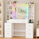 DESIGN FONCTIONNEL: Miroir HD haute définition aux proportions idéales, construction robuste nécessitant assemblage, poids 40 kg, livré sans tabouret, fabriqué par SOLCRESTIA, idéal pour chambre à coucher