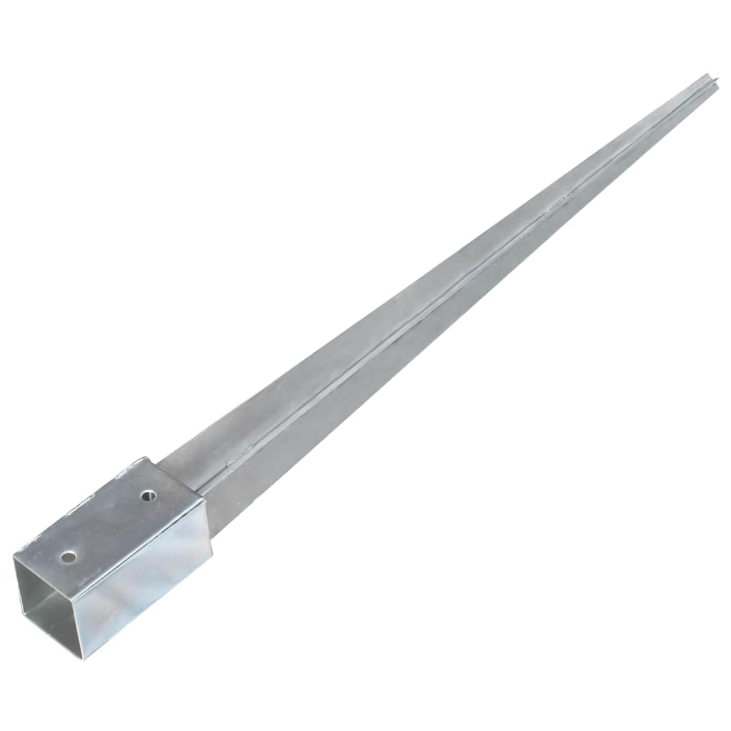 6 casquillos para suelo de impacto 7 x 7 x 90 cm, anclaje para postes de acero galvanizado para vallas, anclajes de suelo para postes de jardín, arcos de rosas y postes de madera