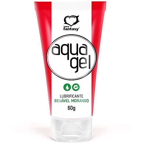 Gel Lubrificante Beijável Aqua Gel 60 g (Morango)