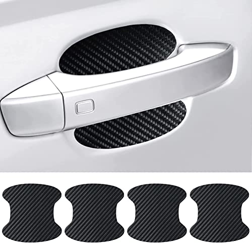 4 Pack Black Car Door Handle Scratch Protector 4 Pack,Car Door Handle Protective Films Universal Stickers and Decals Accessories Protective Shields