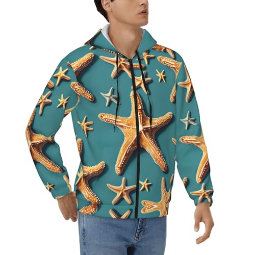 Sweat à capuche décontracté homme imprimé océan pour un style sans effort