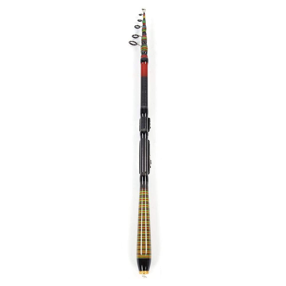 【𝐏𝐚𝐬𝐜𝐮𝐚】 Caña de Pescar, caña de Pescar telescópica de Carbono Sea Sea Portable Spinning Hand Fishing Accessories(210CM)
