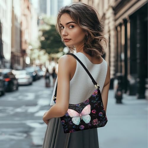 Image of Handbag for Women Leather Underam Shoulder Bag with Zipper Fashion Work Purse Waterproof Travel Wallet