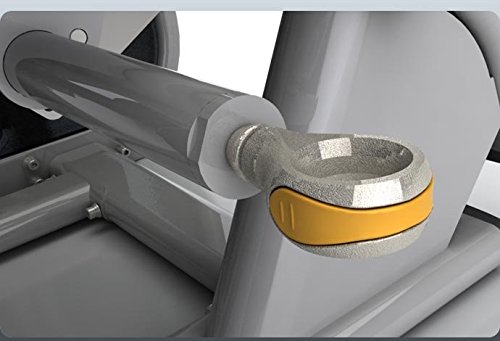 Close-up of the self-adjusting tibia pad