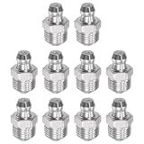 FACAIIO 10 Stück M10 x 1 mm gerade Fettverschraubung, 201 für Edelstahl-Fett-Nippellager, Industrieausrüstung