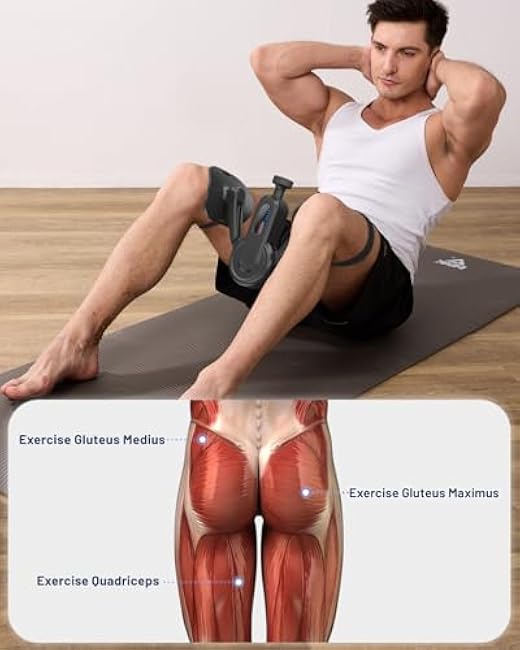 Mireva Fit Pelvic and Thigh & Pelvic Floor Exercise Device ¨C Adjustable Resistance (0-600N) for Women & Men,Leg & Pelvic Trainer with Non-Slip Straps,Comfortable Thigh Master for Home/Office Workout