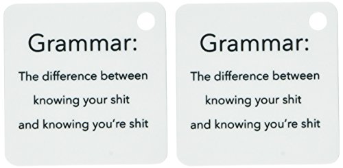 3dRose Grammar the difference between knowing your shit and knowing