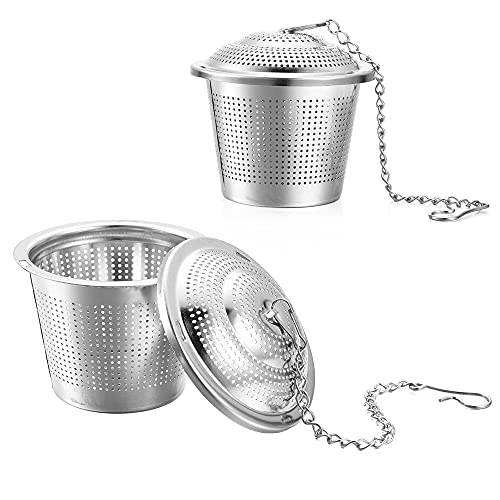 3 Pezzi Infusore Per Tisane, Filtro Te Infusione In Acciaio Inossidabile 304, Colino Per Tisane Con Gancio A Catena, Per T&egrave; Sfuso E Spezie Condimenti Filtro Per Tisane(3 Dimensioni