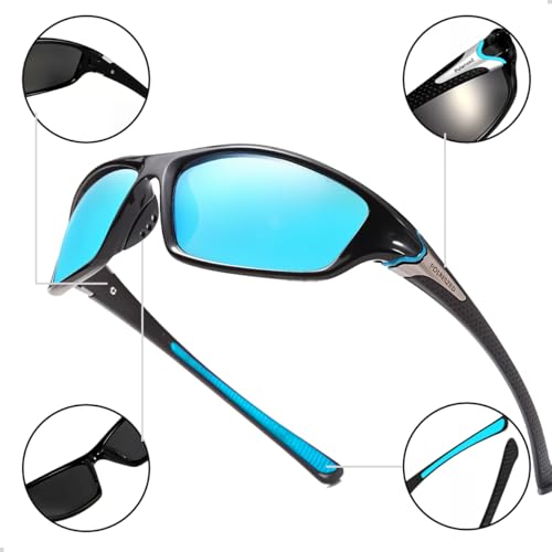 Oculos De Sol Masculino Esportivo Bike Corrida Ciclista Esporte Proteção UV (AZUL)