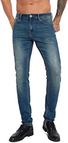 ZLZ Jeans Pants Slim Fit, Younger-Looking Fashionable Colorful Comfy Stretch Jeans Pants for Men, Skinny Jeans Stretch Fit โฆ