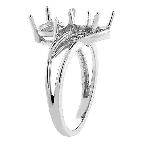 Silver City Jewelry 14K White Gold Diamond Natural Peridot & Aquamarine 2-Stone Ring Oval 8X6Mm, Size 10 #TOP2