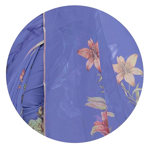 Image of MIRCHI FASHION Women Saree Organza Printed | Traditional Semi-Transparent Festive Sari with Unstitched Blouse Piece