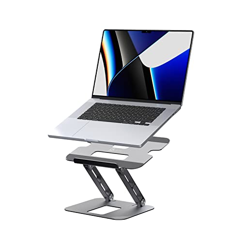 j5create マルチアングルアルミニウムノートパソコンスタンド、人間工学に基づいたノートブックライザー、MacBook、Dell、HP、Lenovoに適しており、16インチまでのほとんどのノートパソコンにフィット(JTS127)（Amazon）