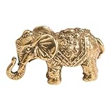 Decorazione da tavolo a forma di elefante: la statuetta dell'elefante è realizzata in ottone di alta qualità, pratico per un uso prolungato, statuetta a forma di elefante