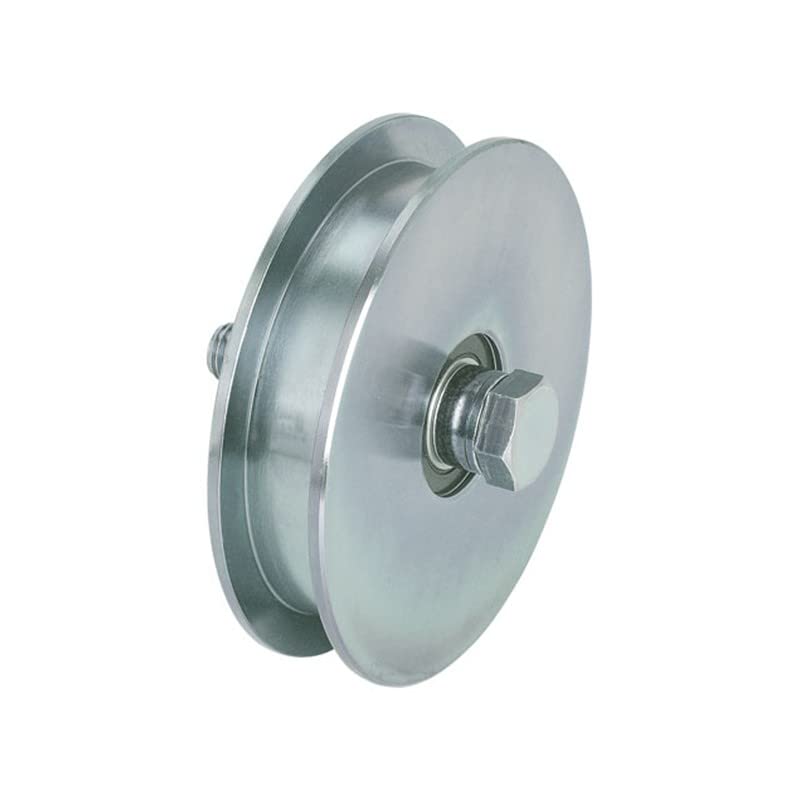 Metalideal | Roue Simple Gorge H Diamètre 200mm Charge 600kg | Pour Rail Profil en H Acier Galvanisé | Galet de Portail Coulissant avec Boulon de Fixation à l'Unité (Qualité Industrielle)