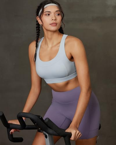 Image of RUNNING GIRL Sports Bras for Women High Support, Adjustable Straps High Impact Racerback Bra with Hook Closure Molded Cup
