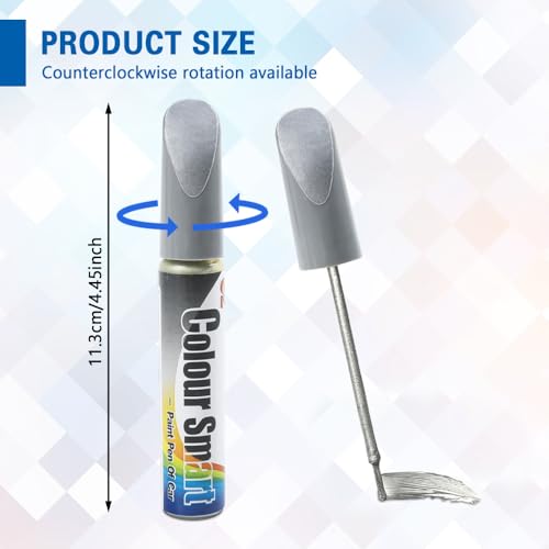Surosha Touch Up Paint for Cars, Car Paint Scratch Repair Kit, Auto Pen Scratch Repair Two-In-One Touch Up Paints, Car Wheel Scratch Repair Touch Up Paints Pen Universal Fit Most Vehicle Wheels (Silver) - Thumbnail 2