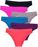 ToBeInStyle Girls' Junior Teen Pack of 6 Comfortable Seamless Stretch Boyshorts Underwear - Vibrant Bikini Assortment w/Cut Out Sides - X-Large